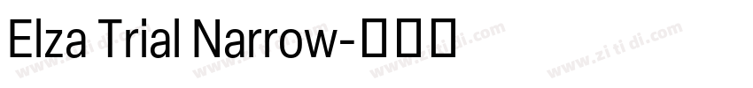 Elza Trial Narrow字体转换